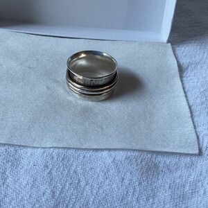 Stacked Sterling Silver Band Ring - Mixed Finish